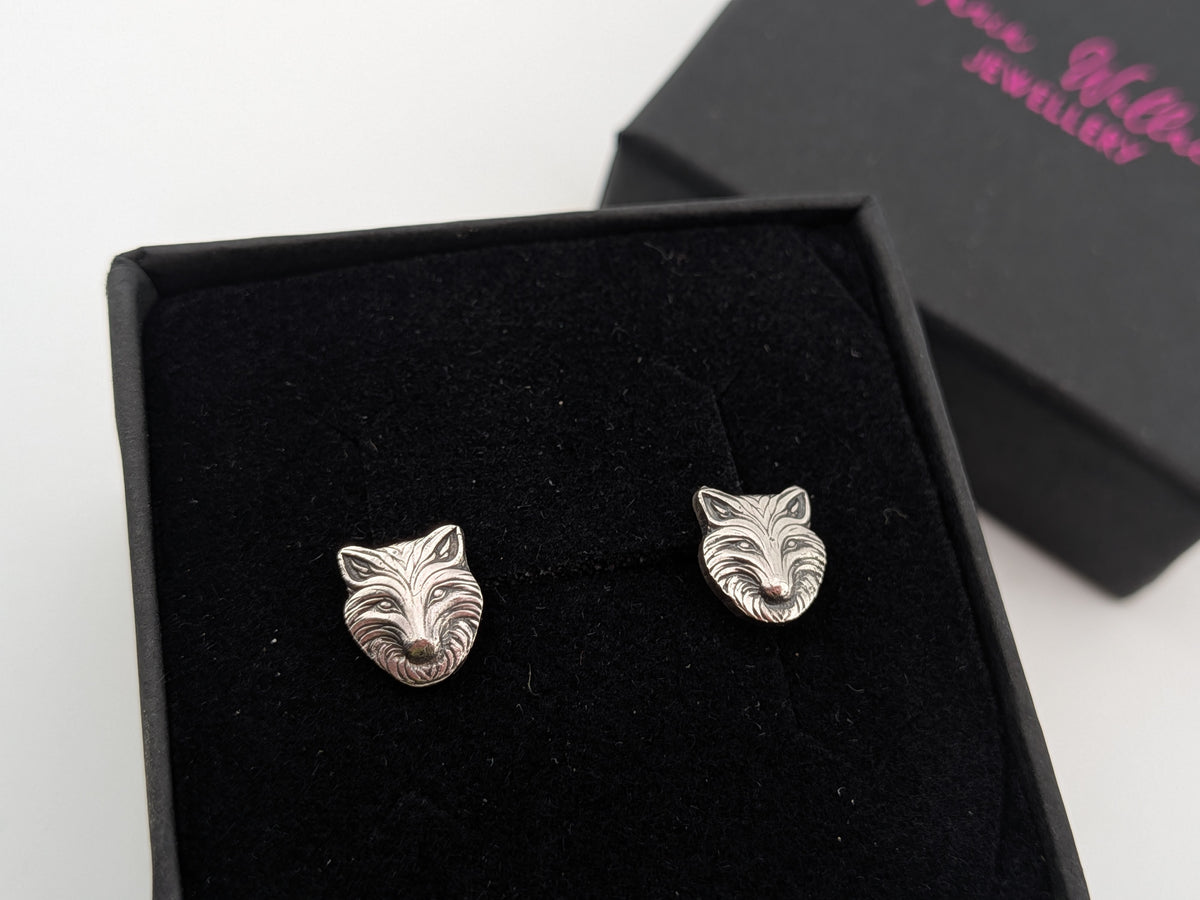 Sterling Silver Fox Studs
