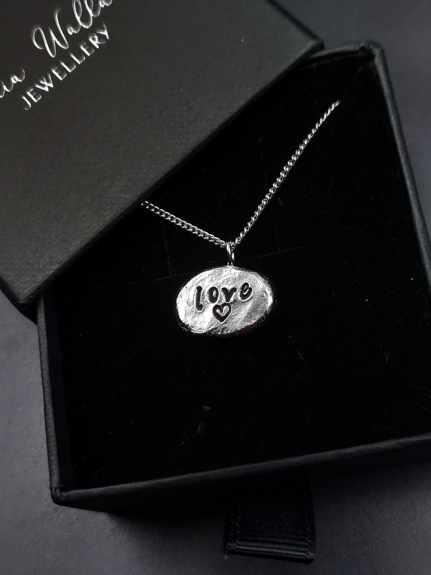 Molten Silver 'Love' Pendant