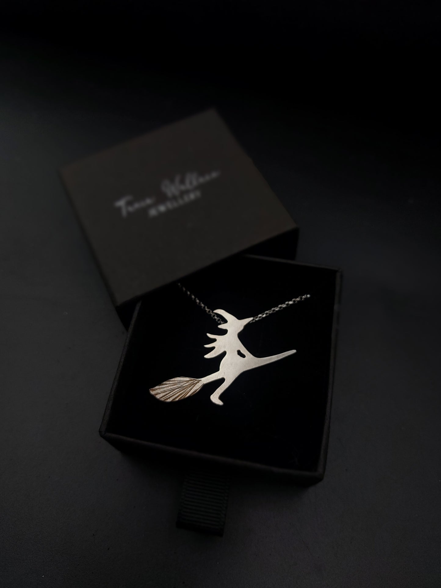 Sterling Silver Witch Pendant