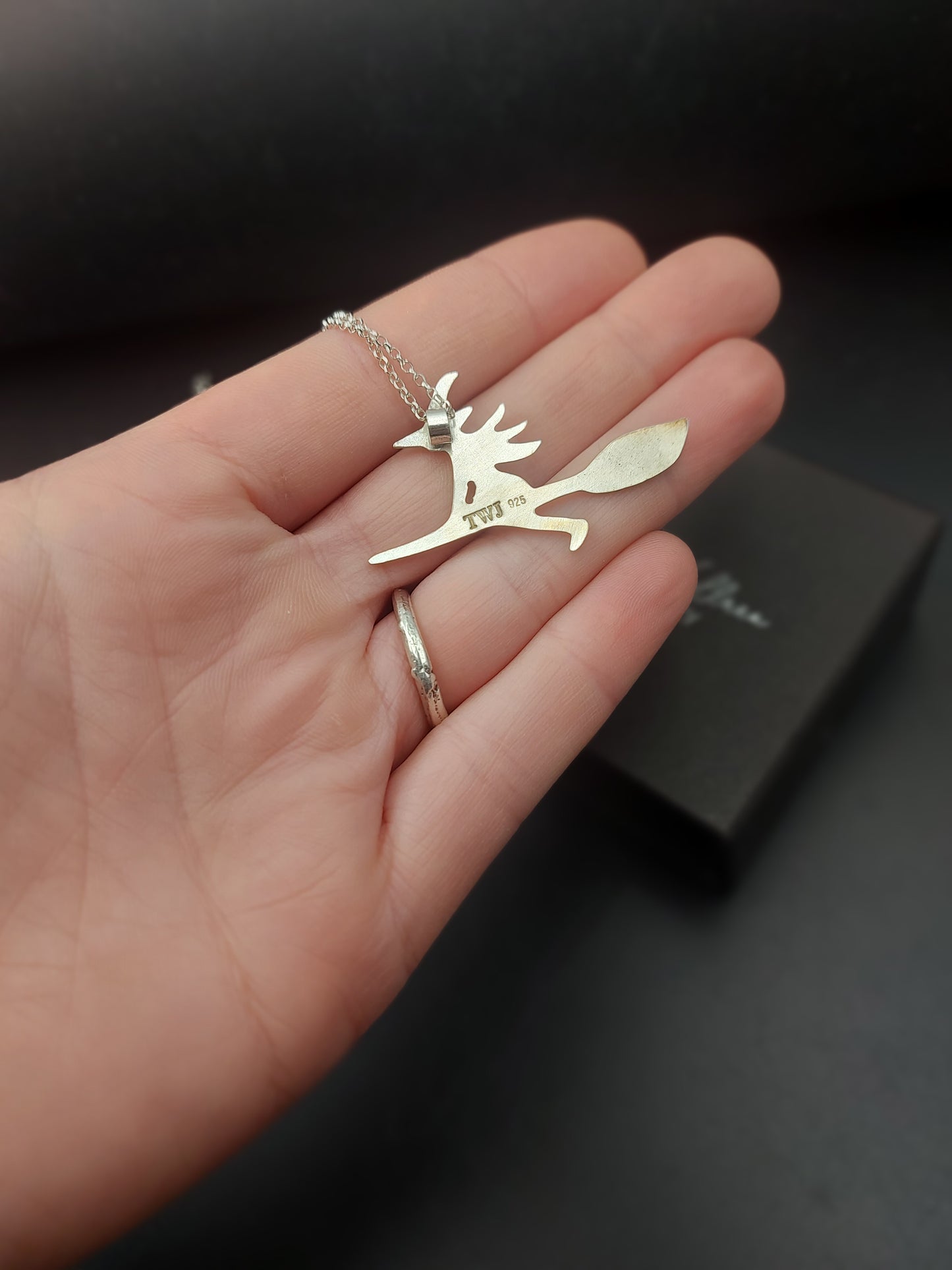 Sterling Silver Witch Pendant