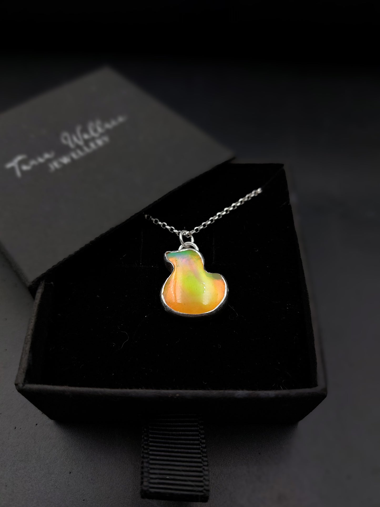 Aurora Opal Duck Pendant