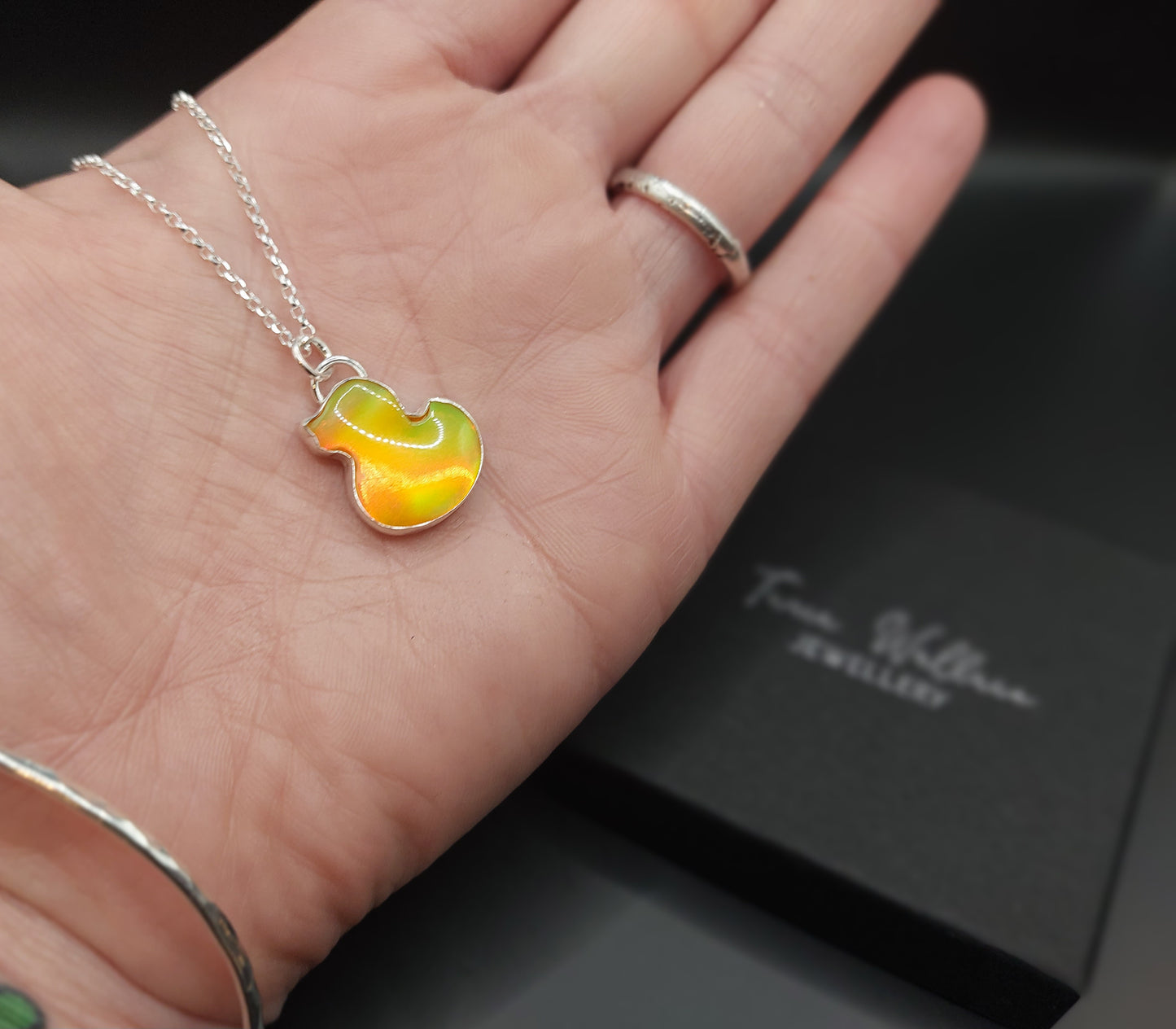 Aurora Opal Yellow Duck Pendant