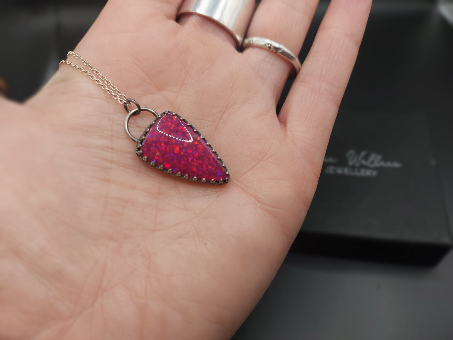 Hot Pink Opal Pendant