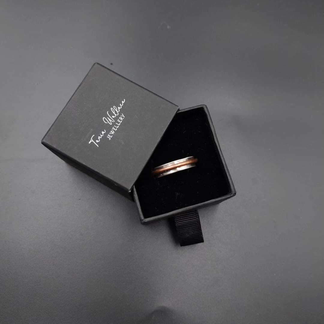 Copper and Silver Band Ring