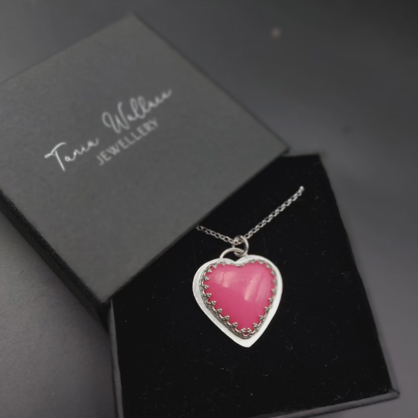 Pink Pool Ball Heart Pendant