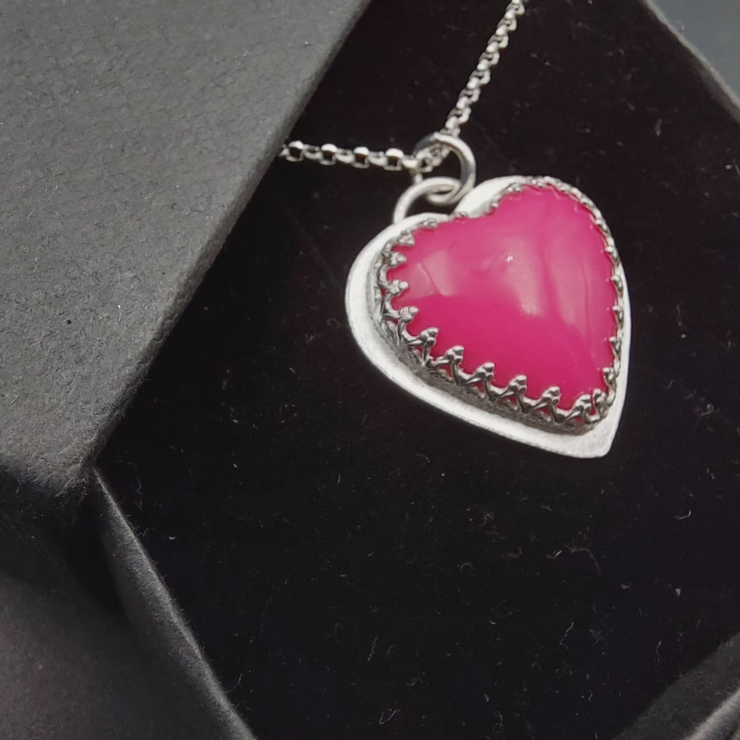 Pink Pool Ball Heart Pendant