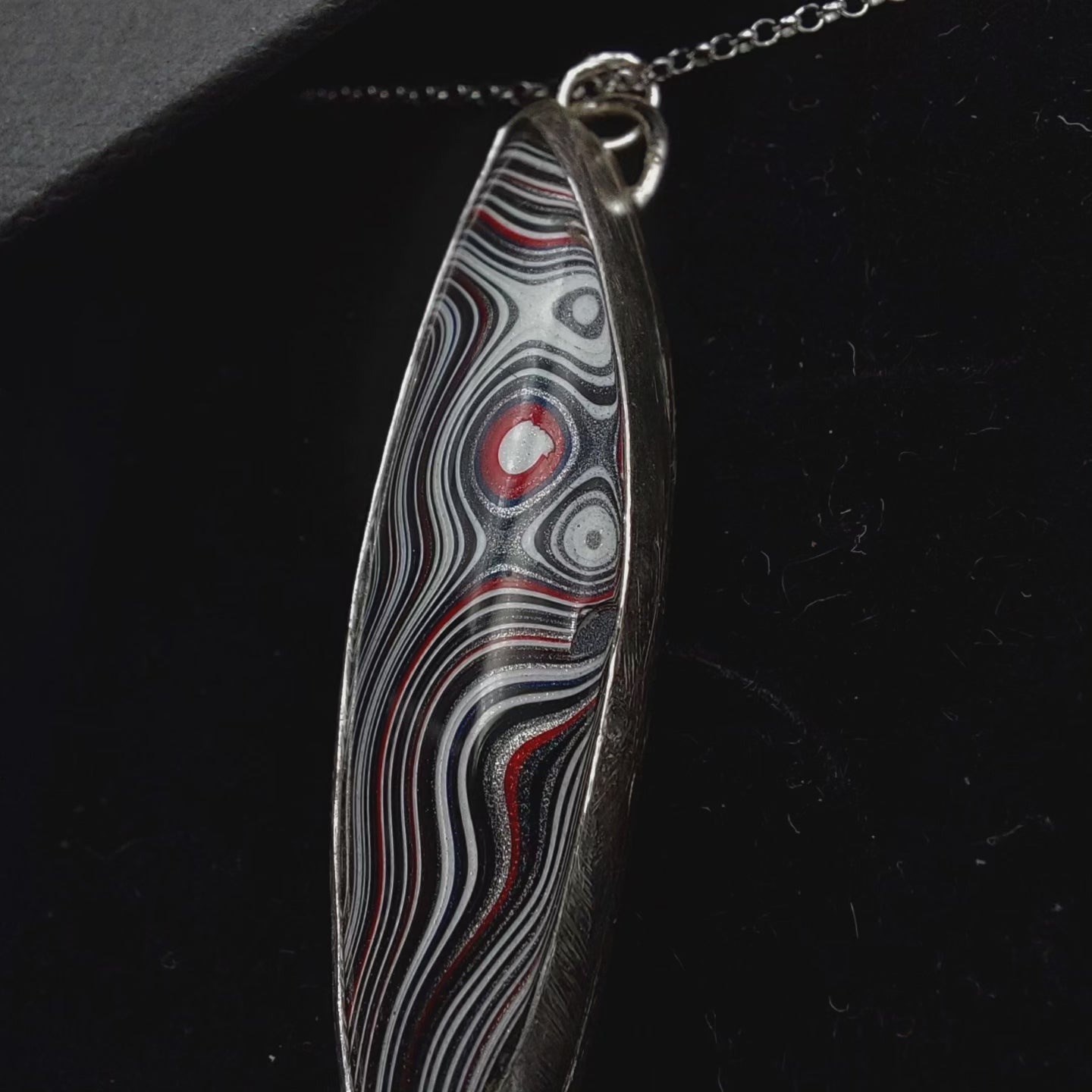 Oval Fordite Pendant