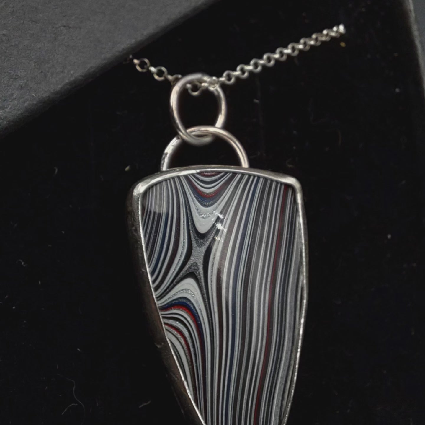 Fang Shaped Fordite Pendant
