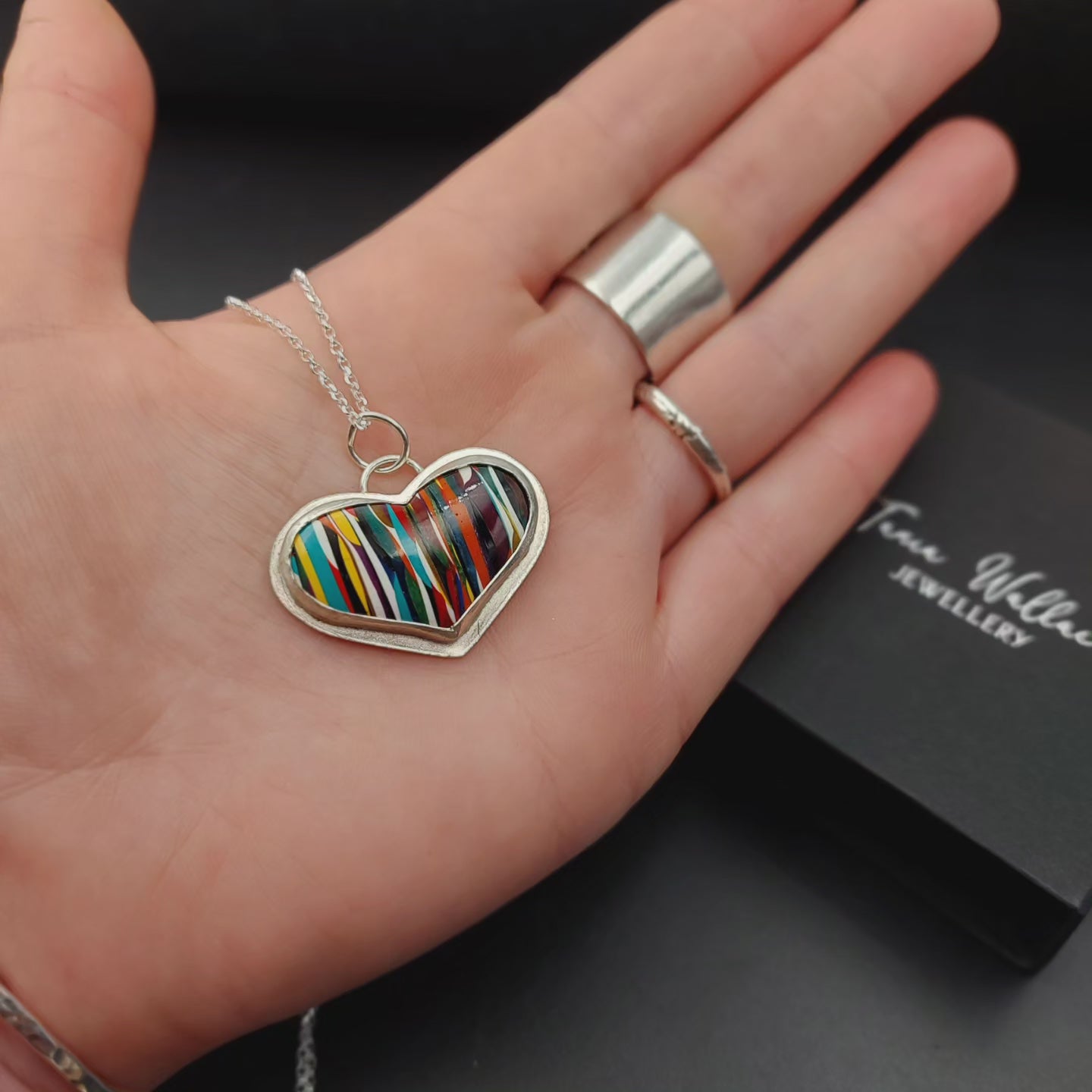 Large Surfite Heart Pendant