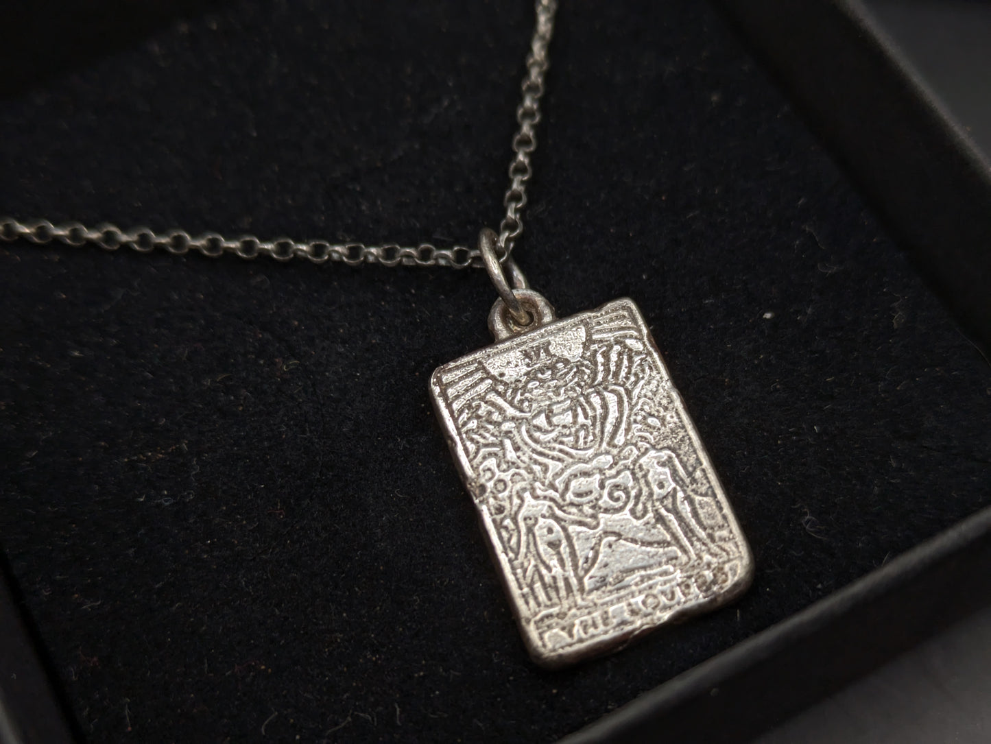 The Lovers Tarot Card Pendant