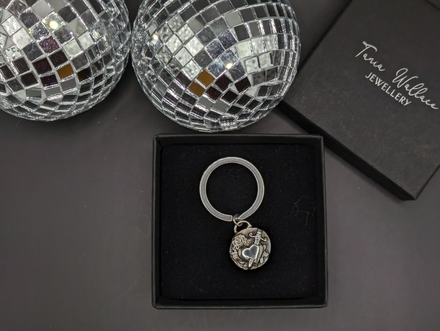 Heart and Dagger Keyring
