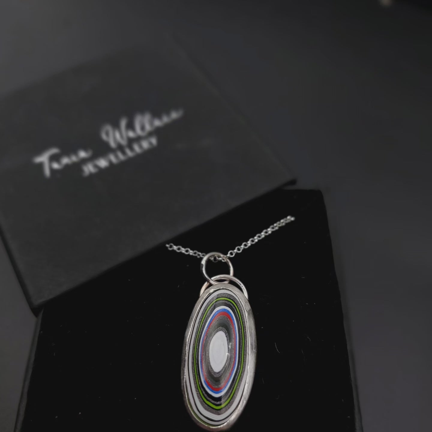 Oval Fordite Pendant