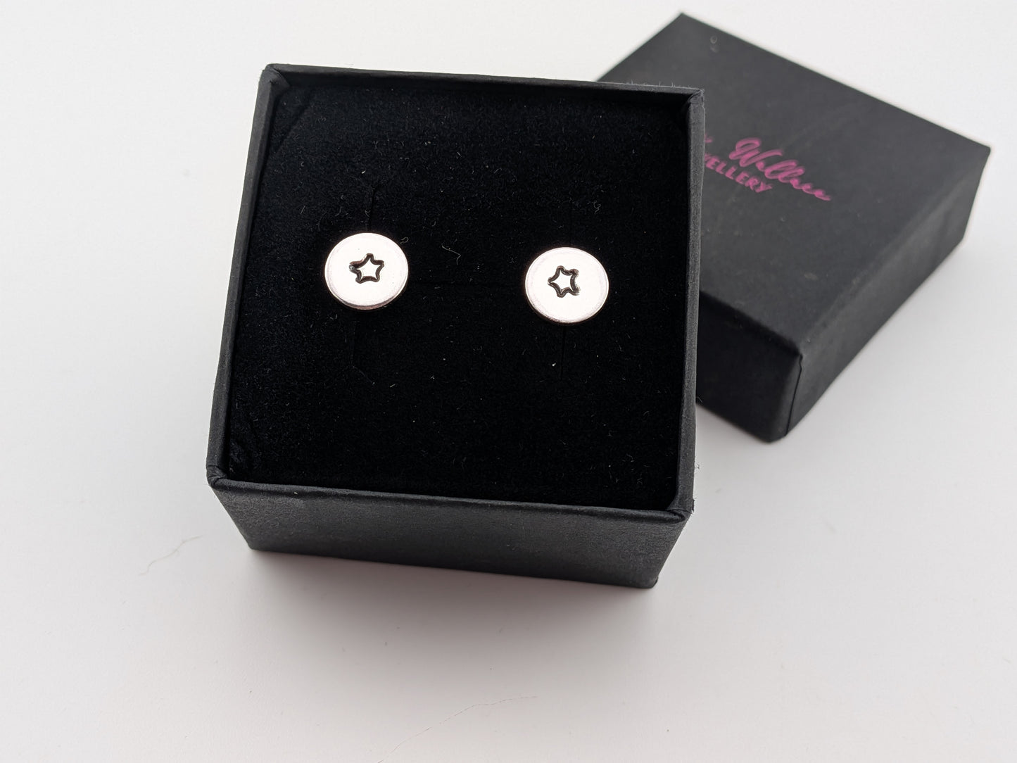 Silver Studs with Star Design