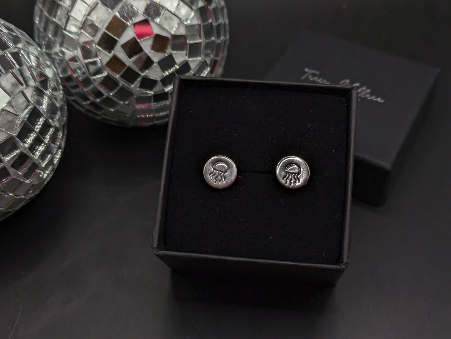 Jellyfish Silver Studs