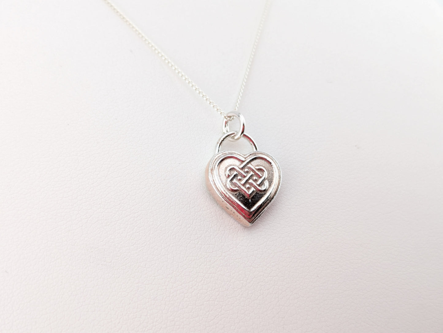 Celtic Heart Sterling Silver Pendant