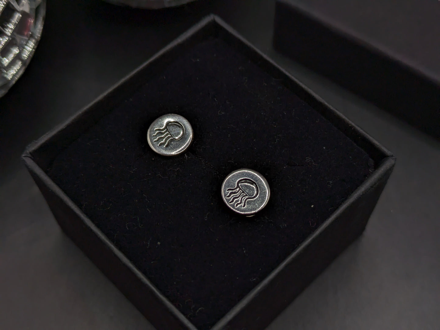 Jellyfish Silver Studs