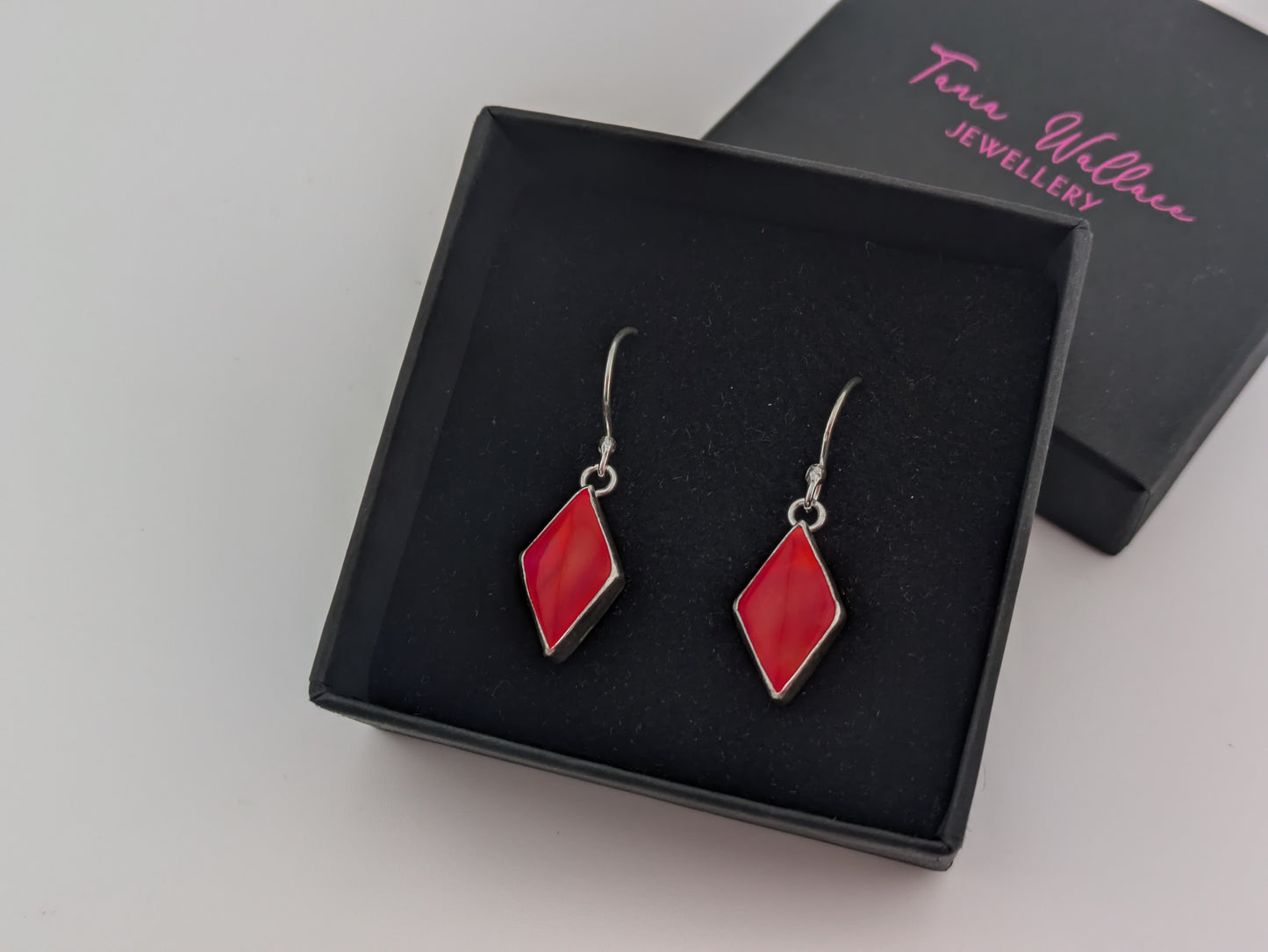 Bright Red/Orange Aurora Opal Drops