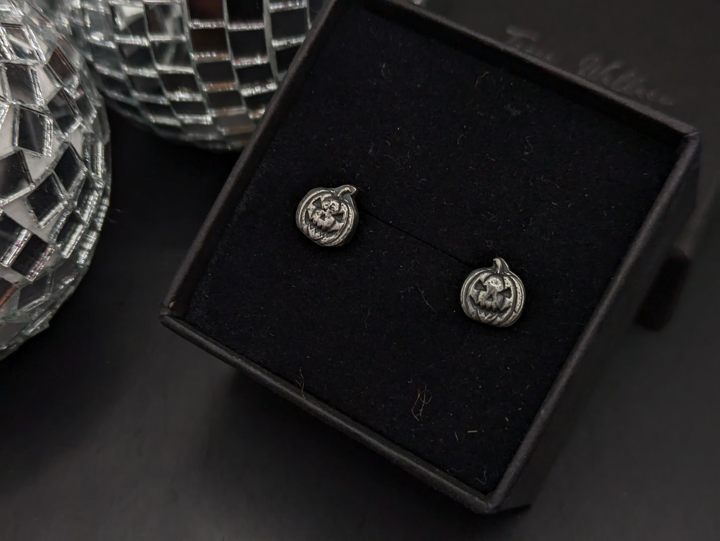 Solid Silver Pumpkin Studs