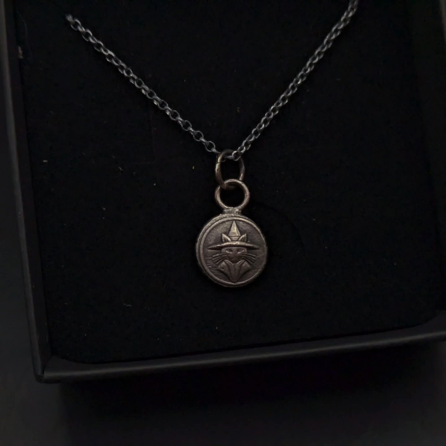 Witches Cat Pendant on Chain