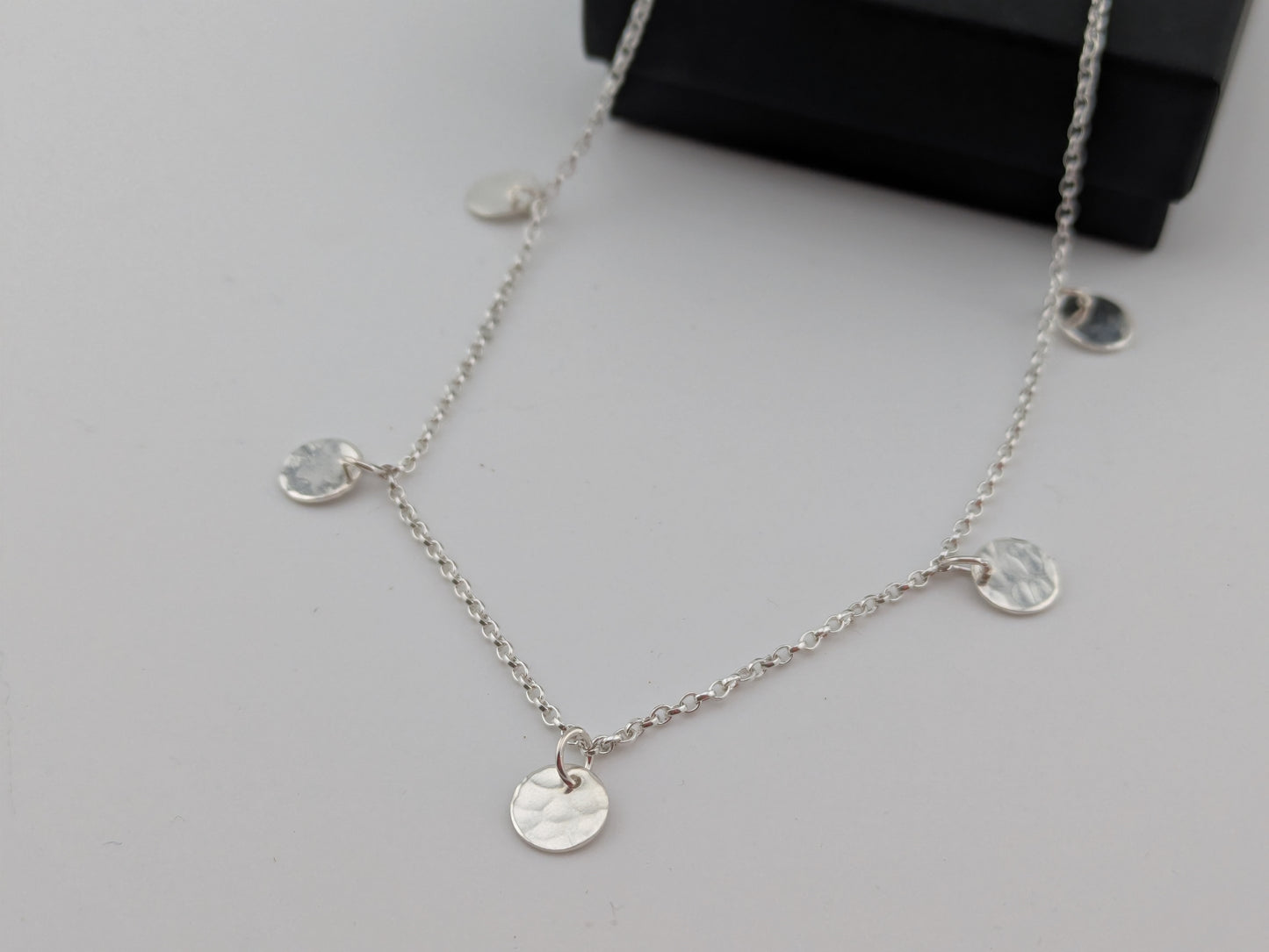 Multi Disc Drop Necklace