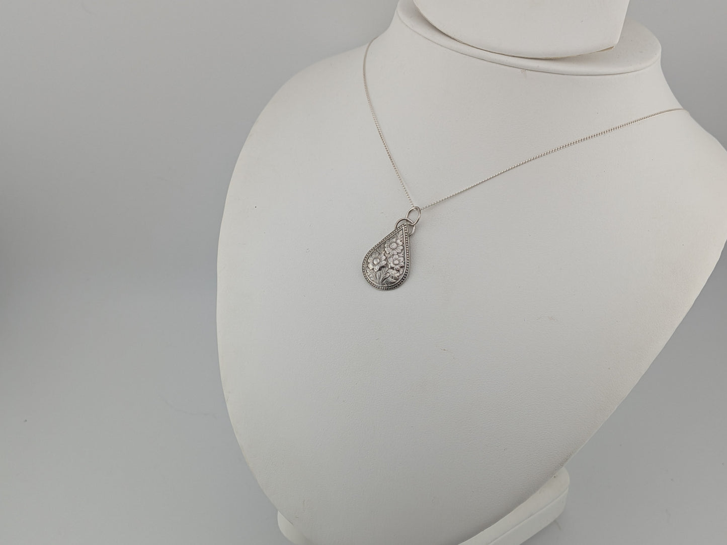 Boho Flower Teardrop Pendant