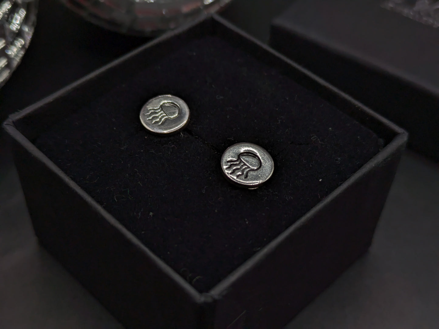 Jellyfish Silver Studs