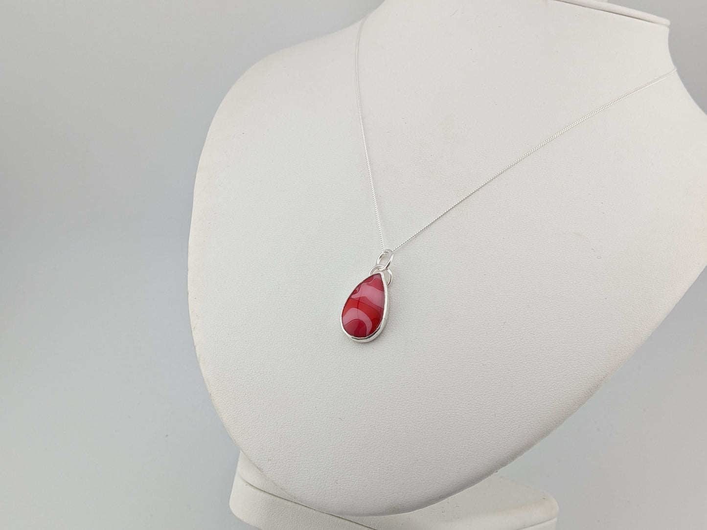 Pink and Red Acrylic Pendant
