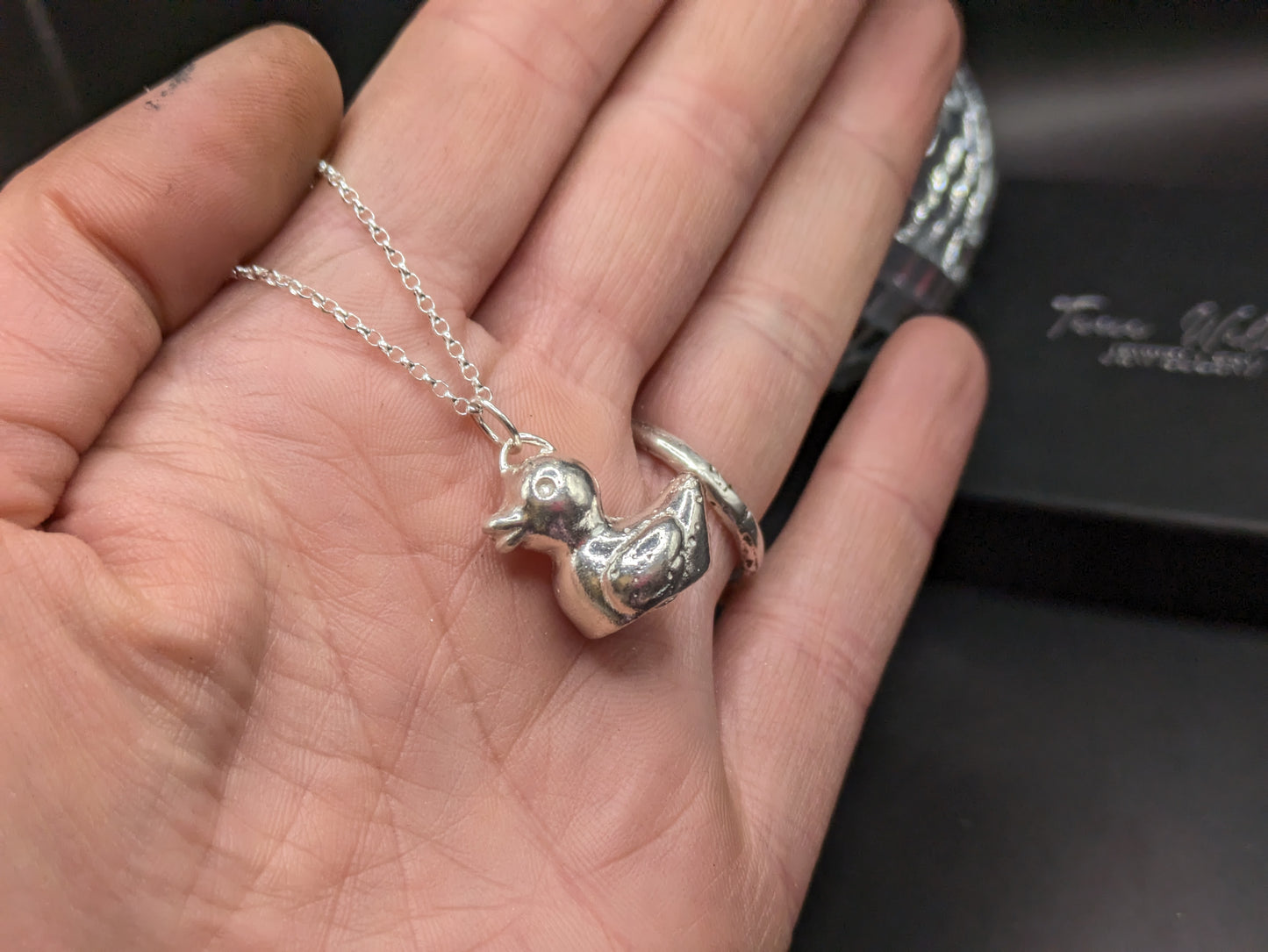 Sand Cast 3D Duck Pendant