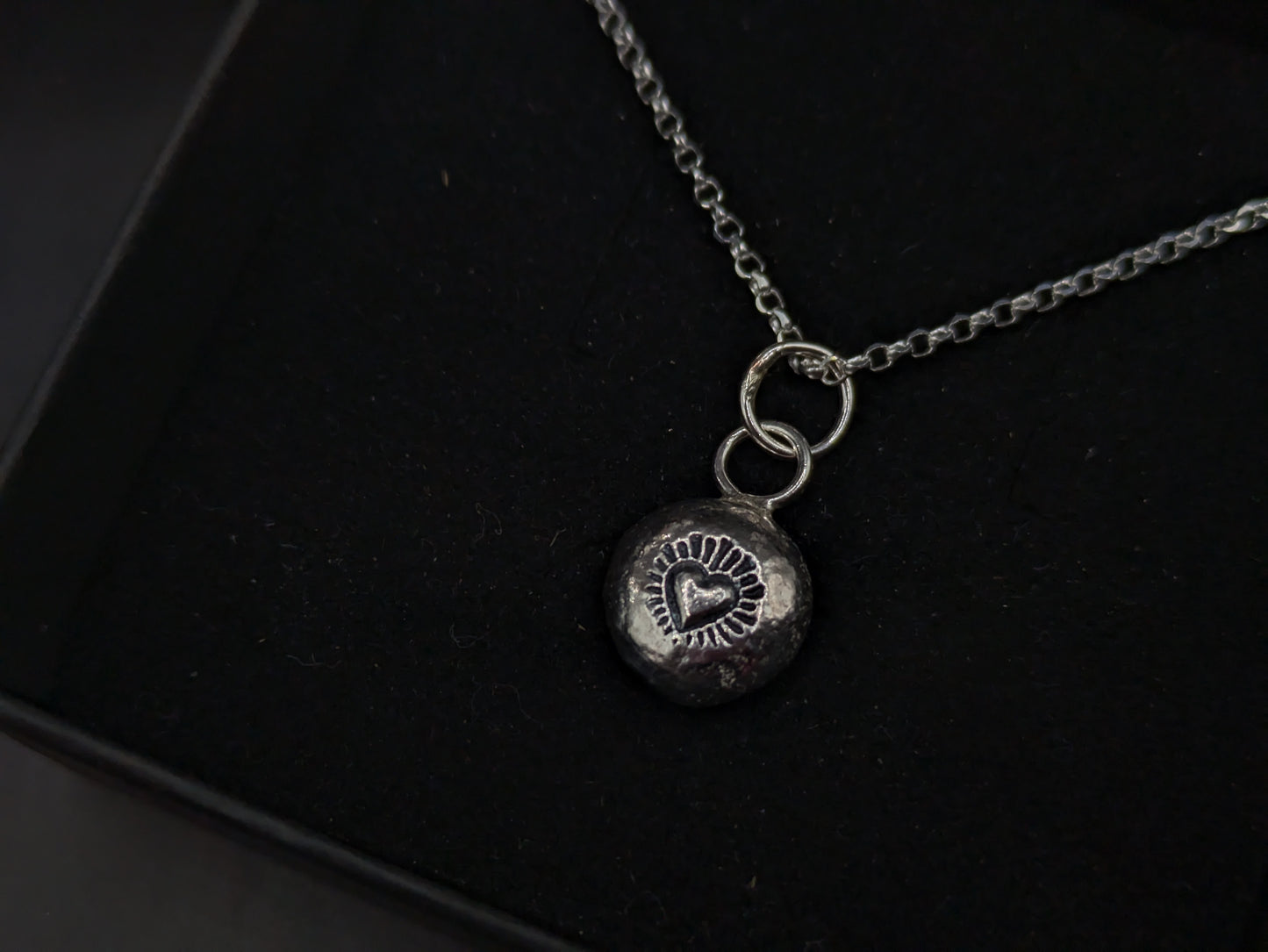 Molten Silver Heart Pendant