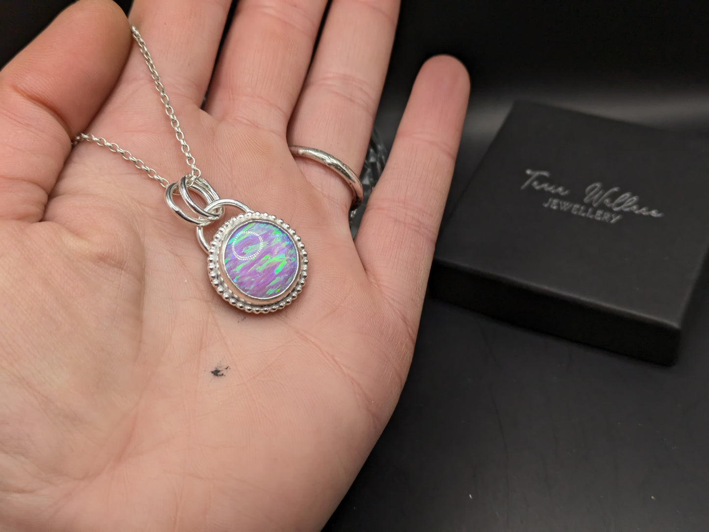 Bello Opal Silver Pendant