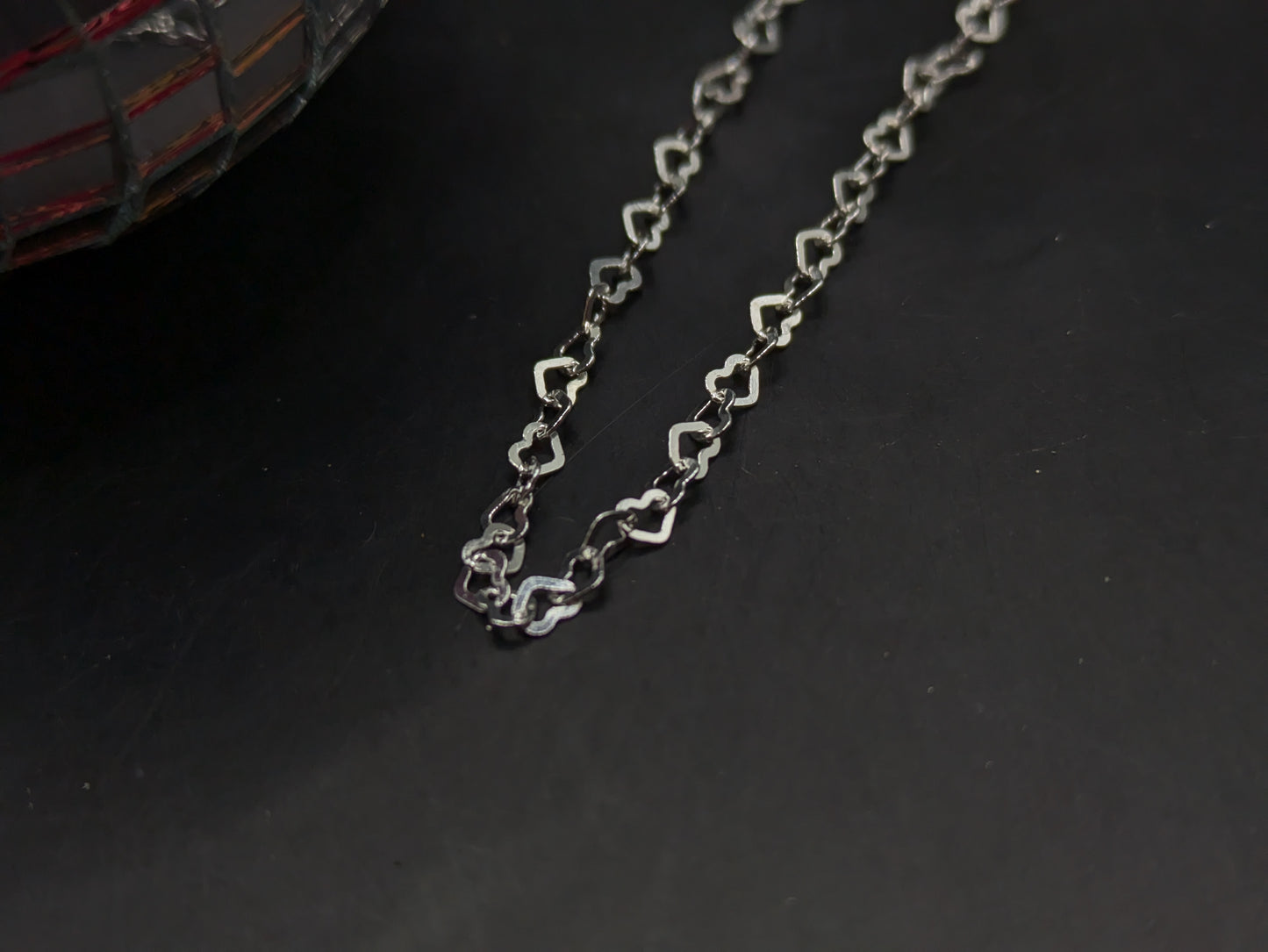 18" Silver Heart Link Chain
