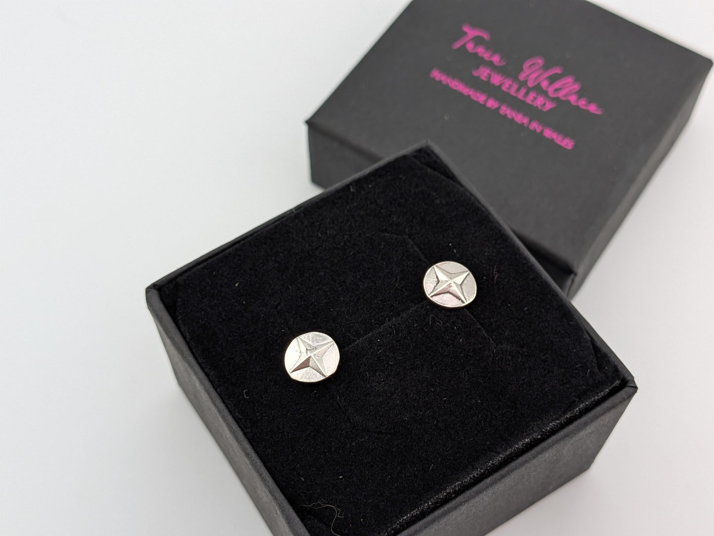 4 Pointed Star Studs - Singles or Pairs