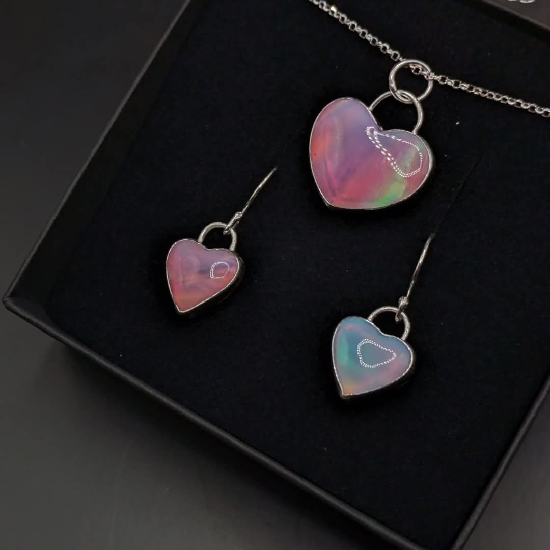 Aurora Opal Heart Pendant