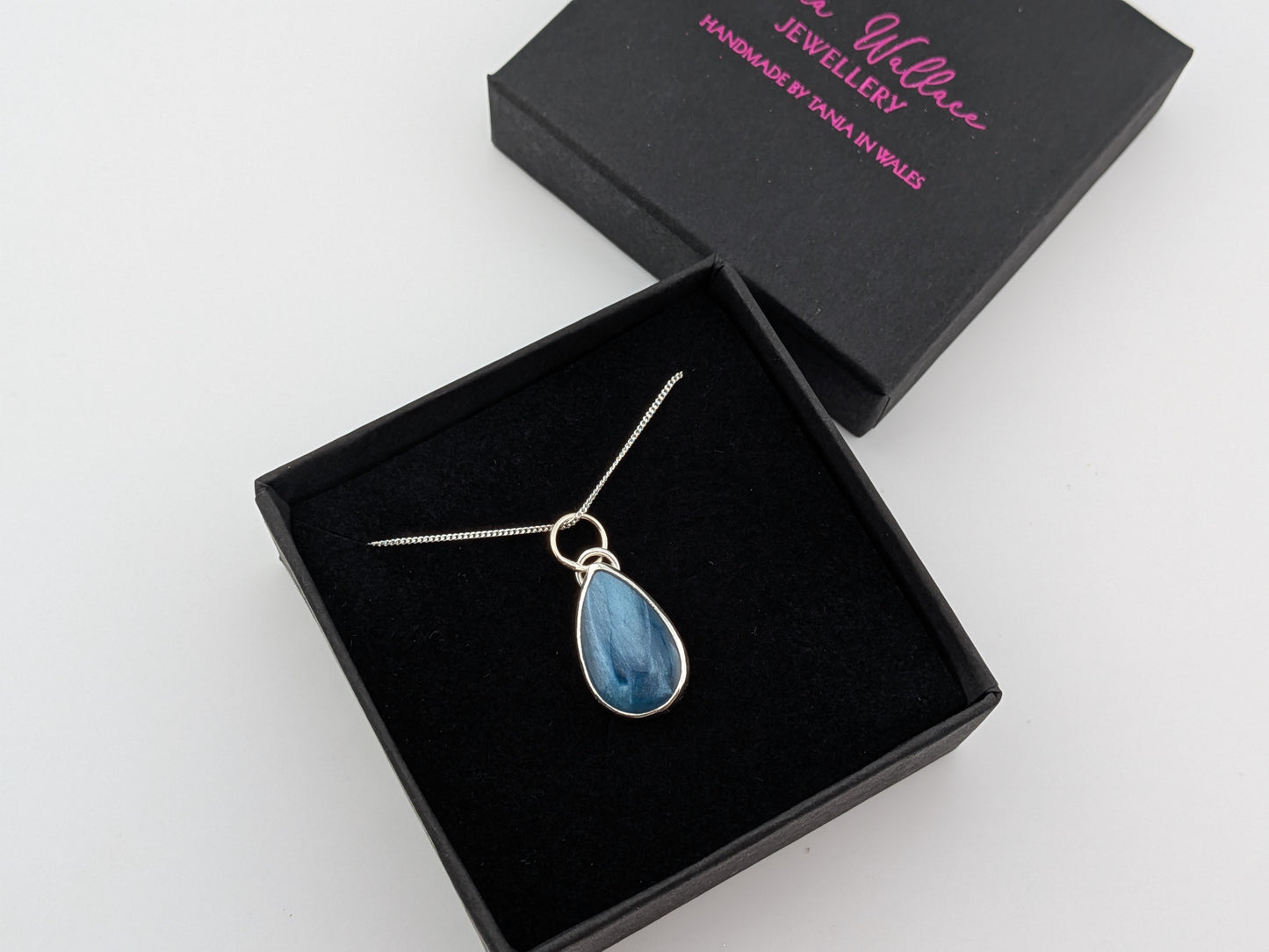 Blue Bowlerite Teardrop Pendant