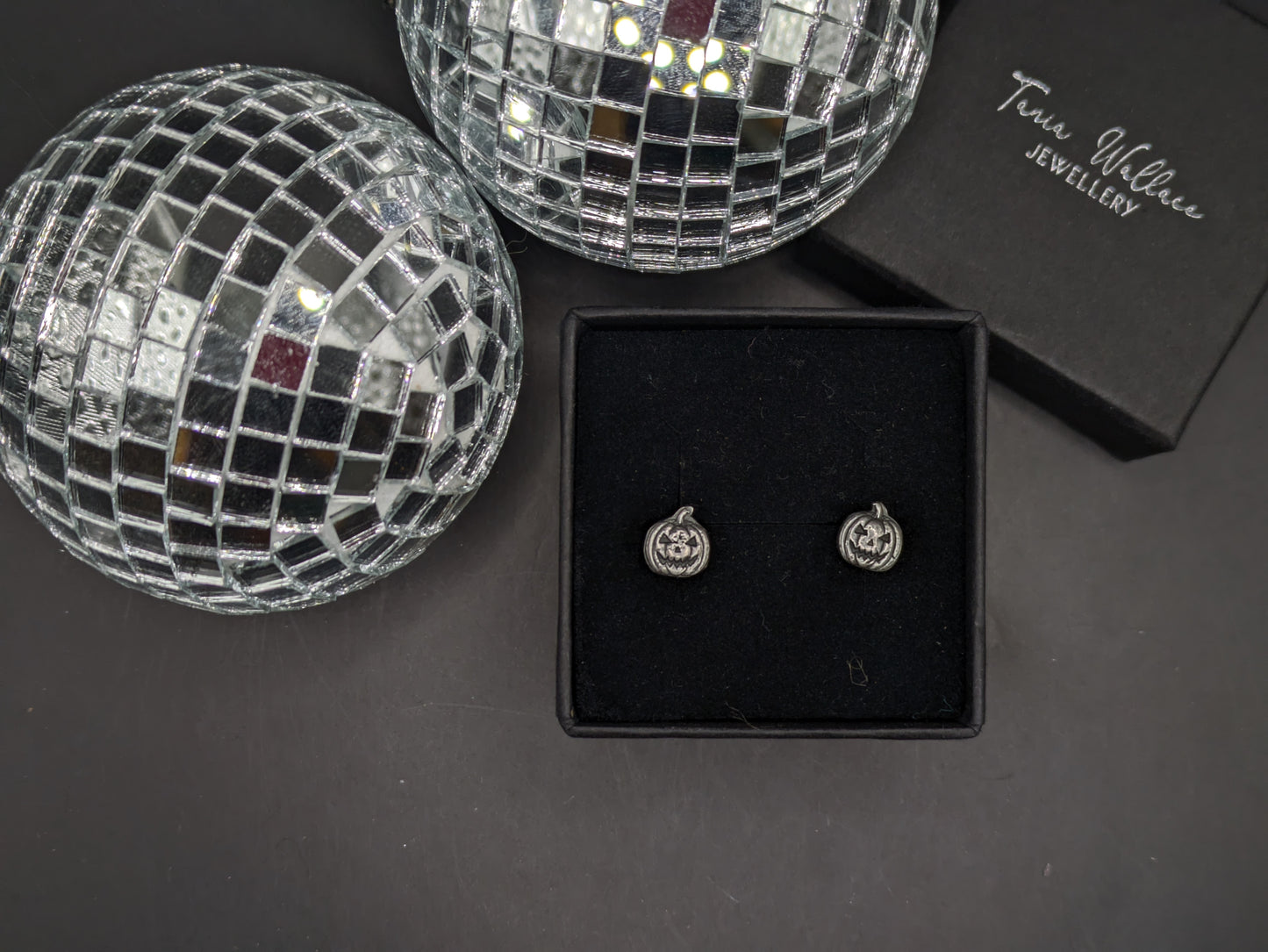 Solid Silver Pumpkin Studs