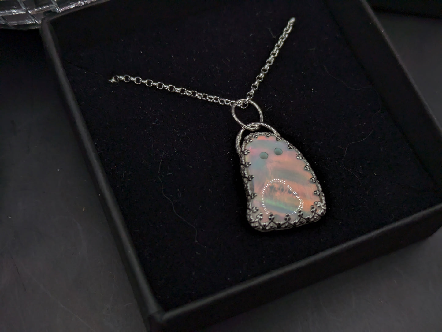 Aurora Opal Ghost Pendant