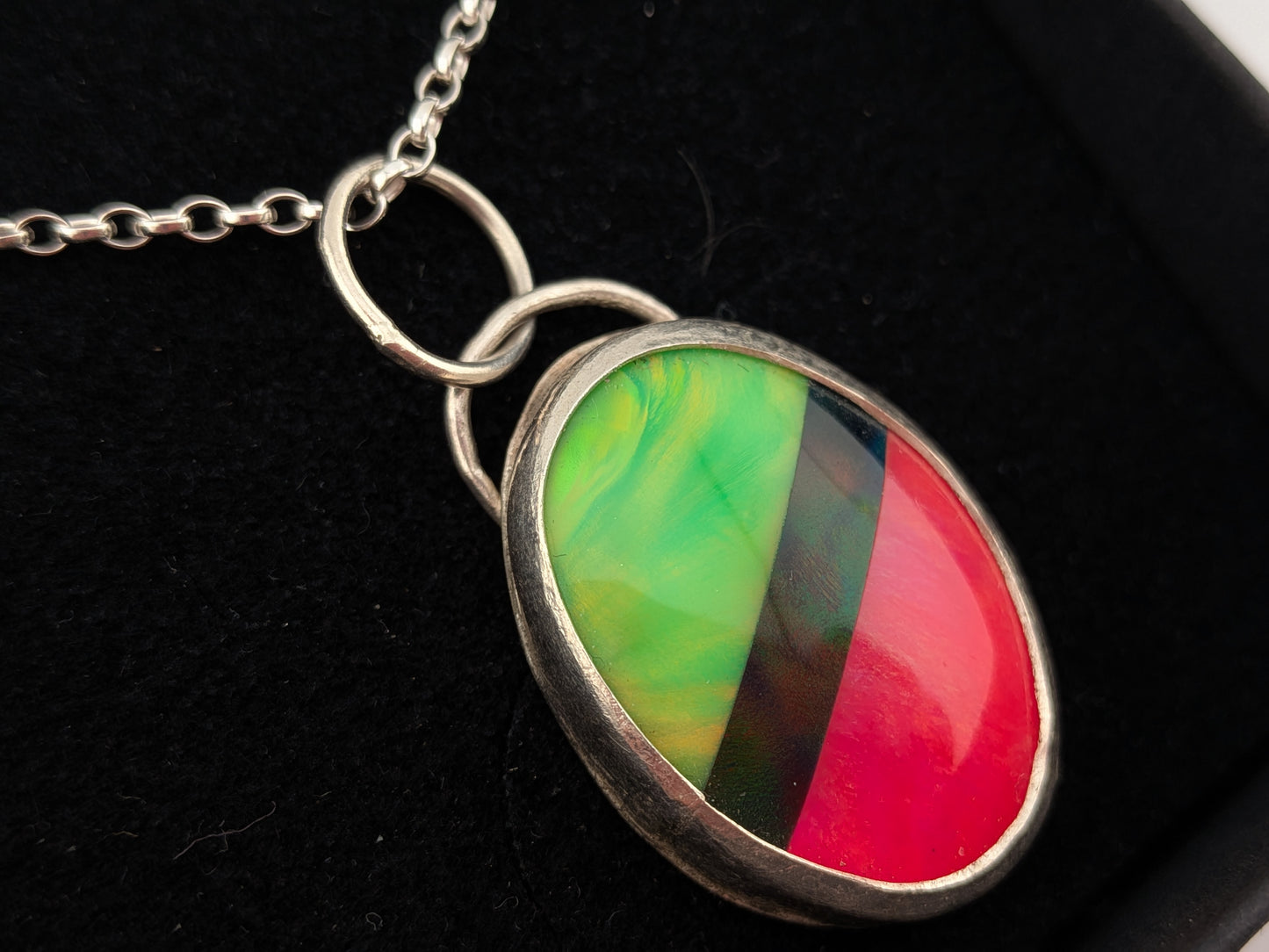 Neon Synthetic Opal Pendant