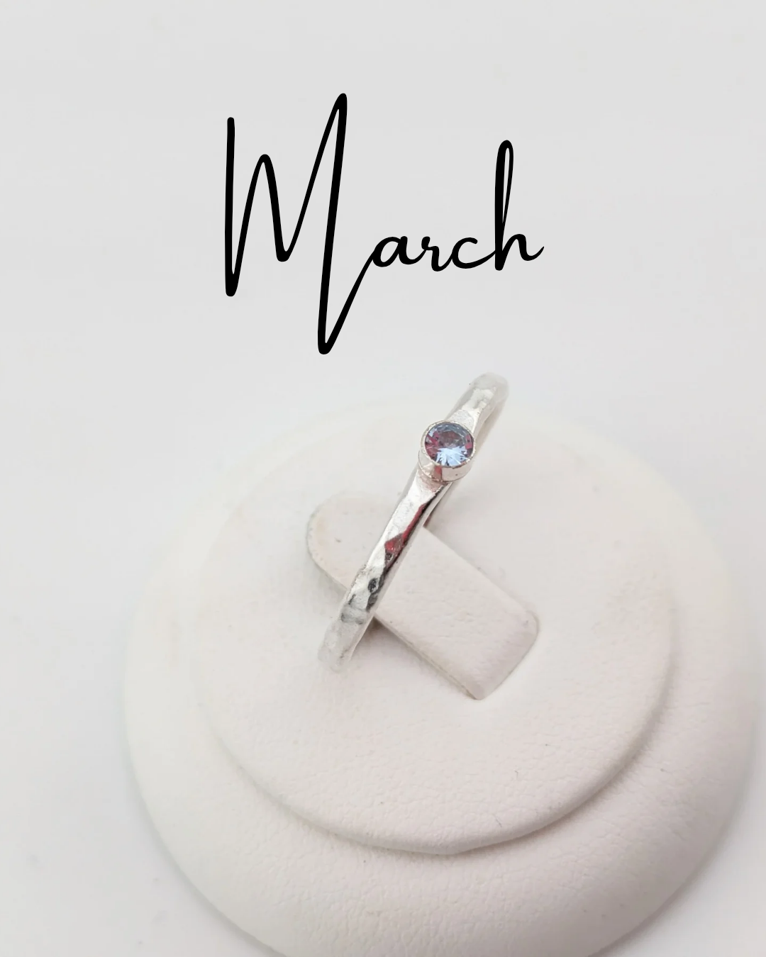 March birthstone ring