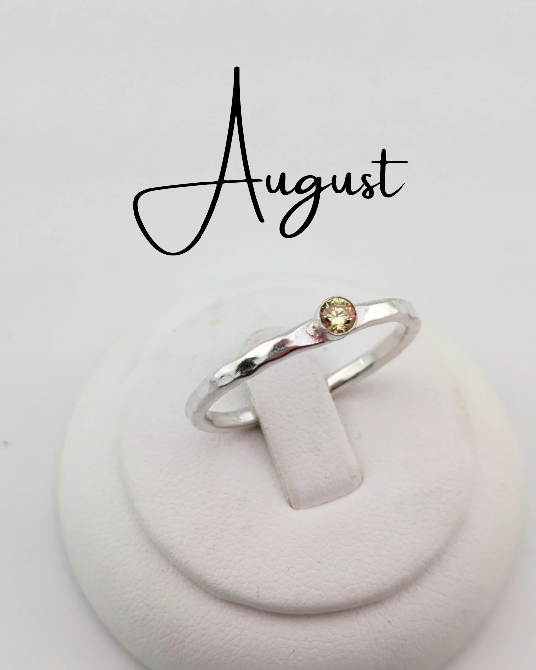 August birthstone ring