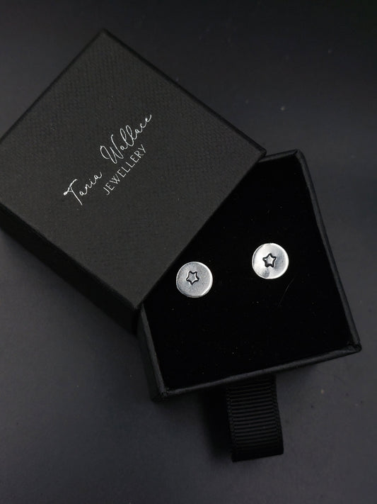 Silver Studs with Star Design