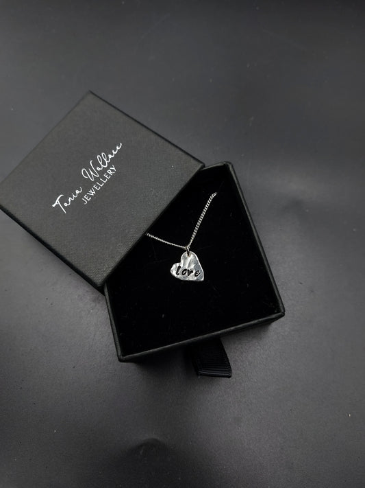 'Love' Heart Shaped Pendant