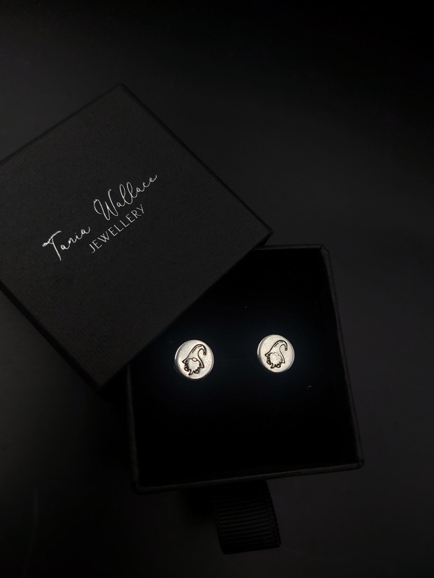 Silver Christmas Gonk Studs