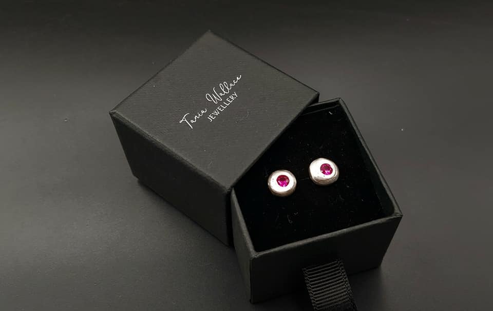 Sand Cast Gem Studs