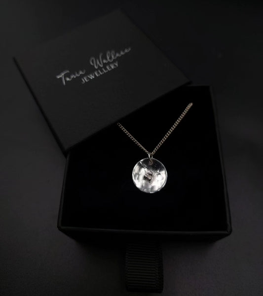 Classy Domed Silver Pendant