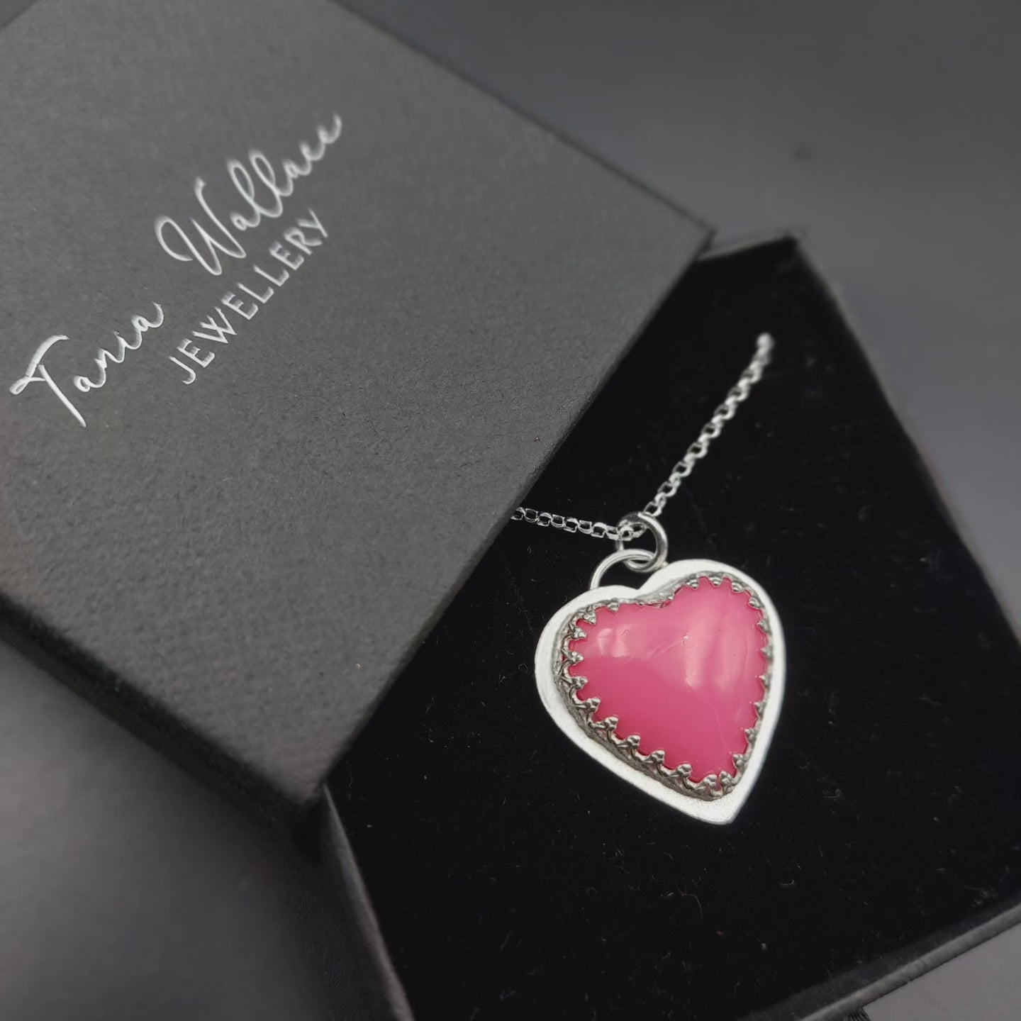 Pink Pool Ball Heart Pendant