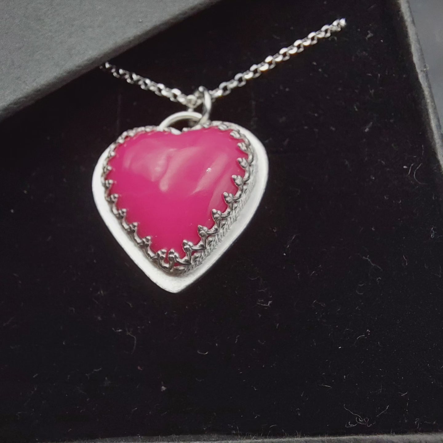 Pink Pool Ball Heart Pendant