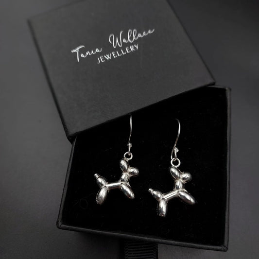 Balloon Dog Sterling Silver Drops