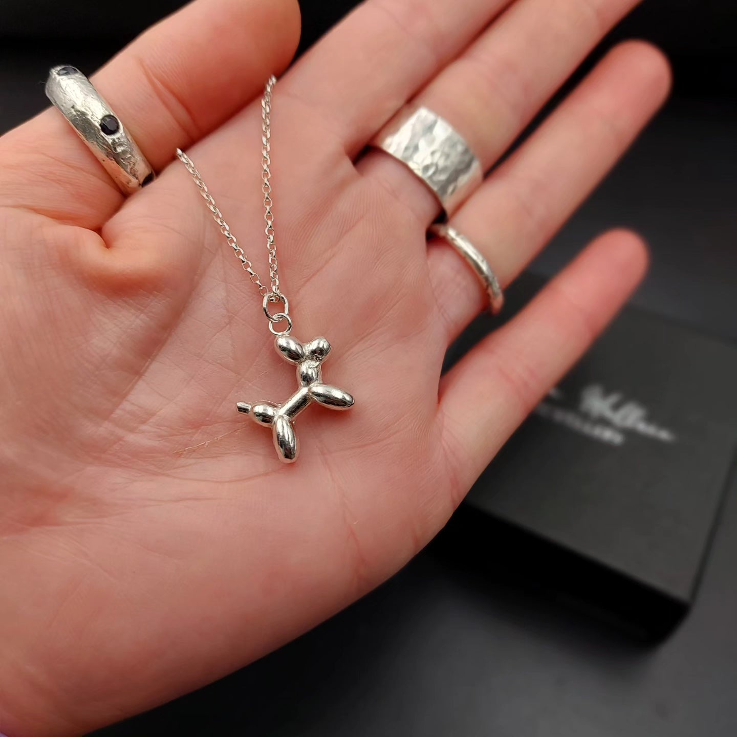 Balloon Dog Sterling Silver Necklace