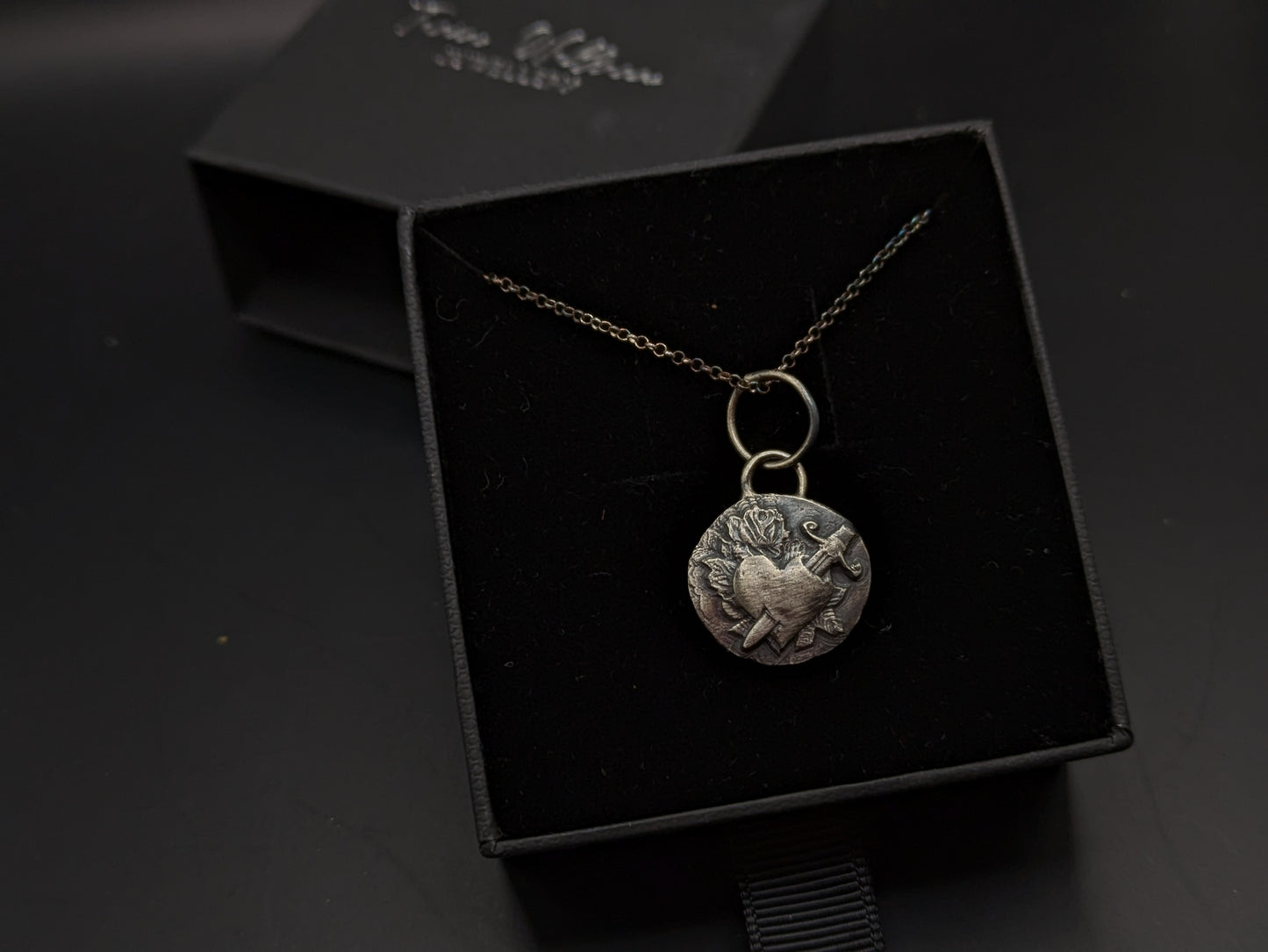 Heart and Dagger Unisex Pendant