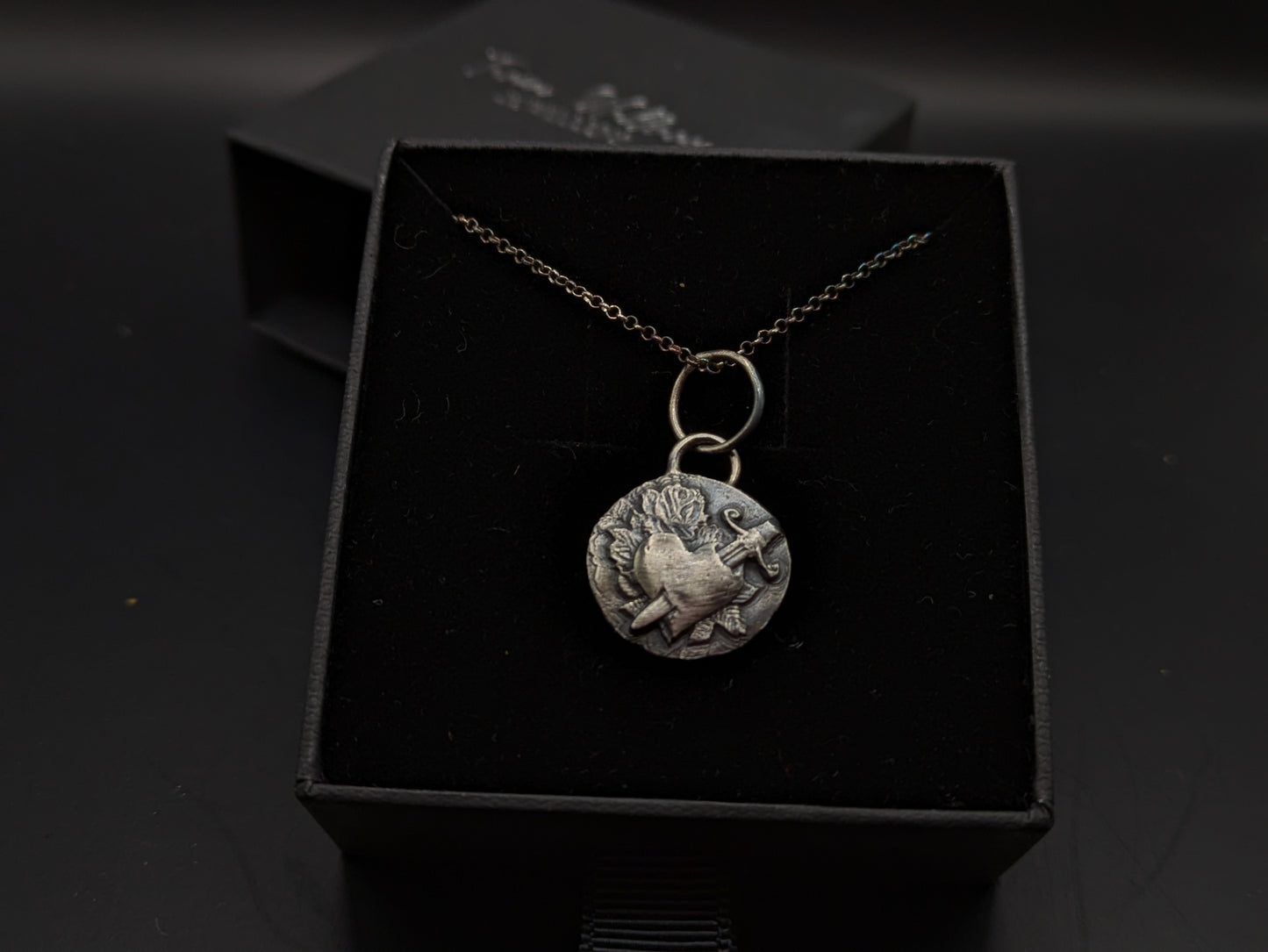 Heart and Dagger Unisex Pendant